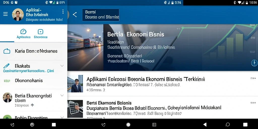 Antarmuka D06 menampilkan berita dan analisis ekonomi terkini.