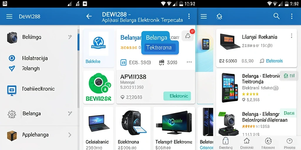 Antarmuka aplikasi DEWI288 yang menarik dan fungsional.
