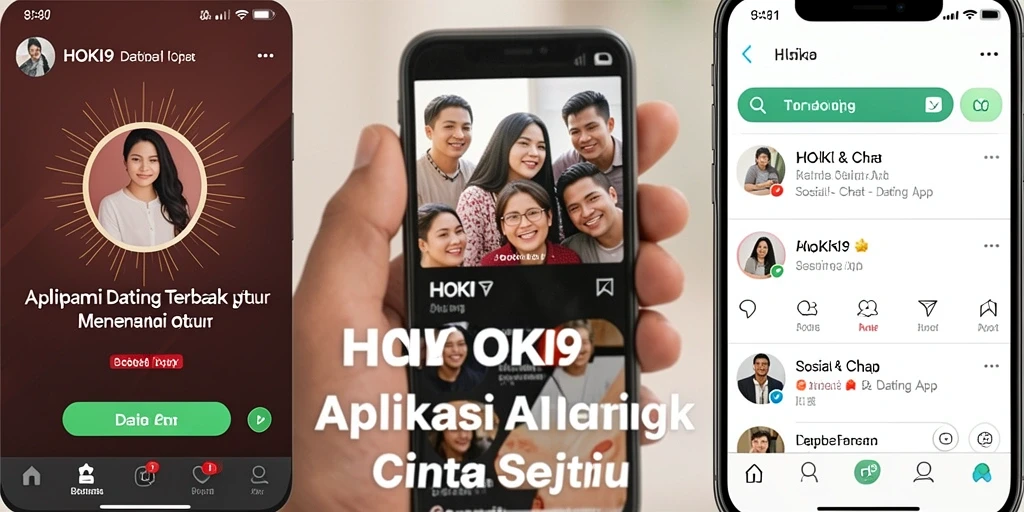 Tampilan HOKI9 dengan fitur chat dan profil pengguna.