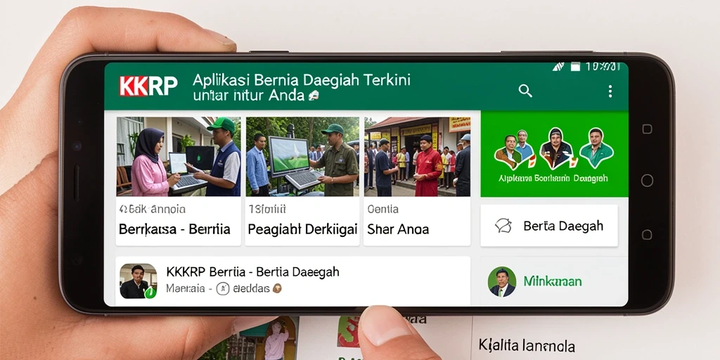 Tampilan antarmuka aplikasi KKRP yang sederhana dan informatif.