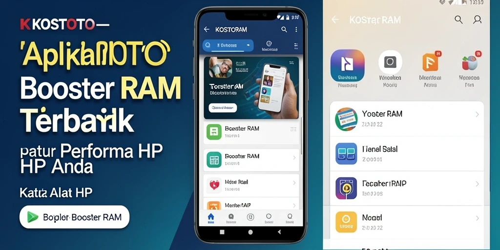 Antarmuka KOSTOTO yang sederhana dan fungsional untuk Boost RAM.