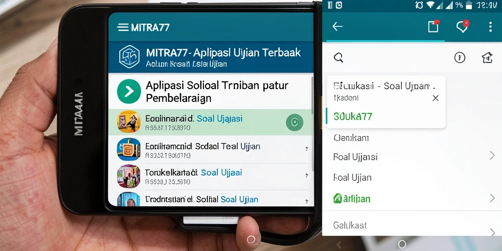 Antarmuka aplikasi MITRA77 yang user-friendly untuk Soal Ujian.