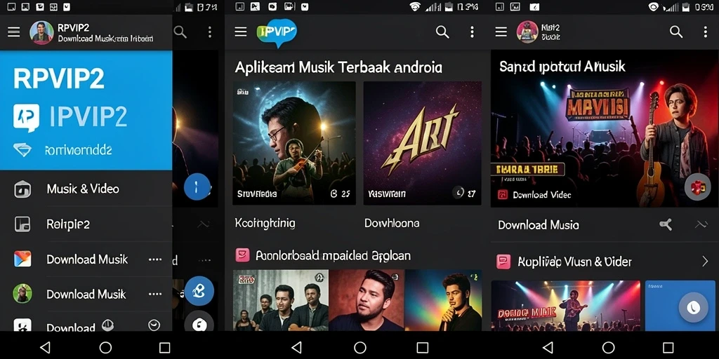 Antarmuka RPVIP2 yang intuitif untuk Download Musik.